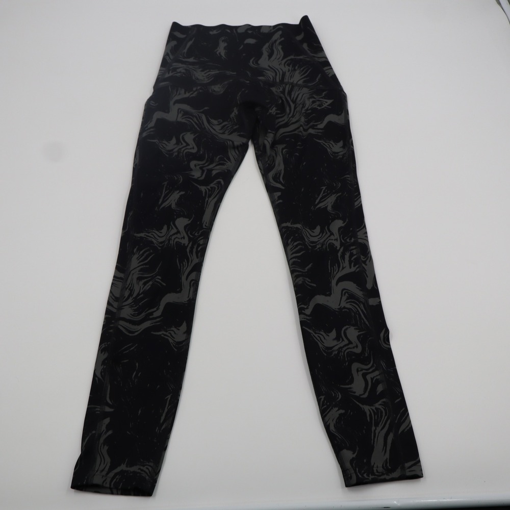 Gymshark Womens High Waisted Marble Swirl Leggings Black Grey XS B2A8T‎